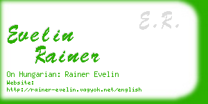 evelin rainer business card